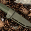 Нож "Финский" Хаки (AUS-8, черный, эластрон)