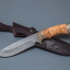 Нож "Лорд" (дамасская сталь,береста,литье)