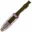 Туристический нож "Витязь" (AUS-8 черный, рукоять эластрон) Песочный