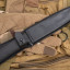 Нож "Милитари" (AUS-8, stonewash черный, эластрон)