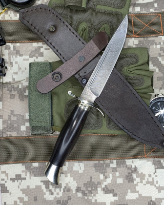 Нож "НКВД" (дамасская сталь, граб)