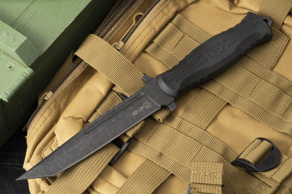 Нож "НР-19" (AUS-8, черный, эластрон)
