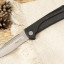 Нож "Скаут" черный (AUS-8, stonewash серый)